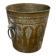 Persian Brass Champagne Bucket, Hand Engraved Ram Head Handles