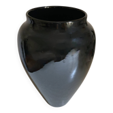 BLACK STONEWARE VASE