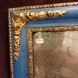 Small antique gilded patinated mirror