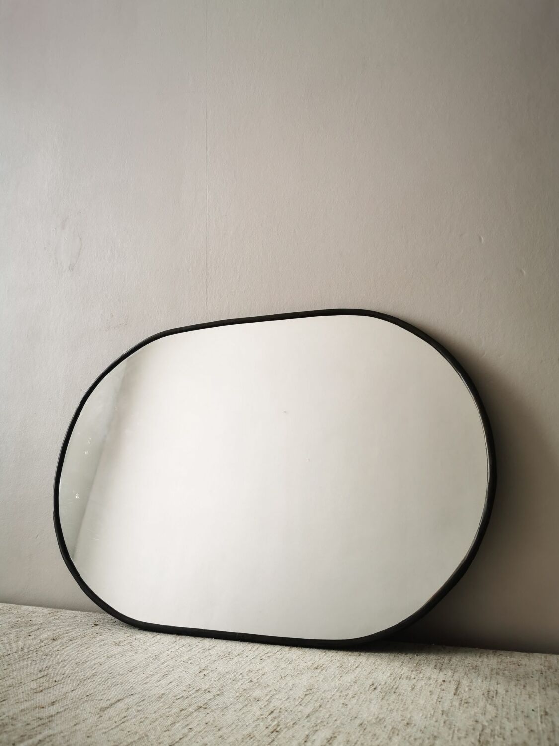 Miroir laiton couleur charbon 60 cm