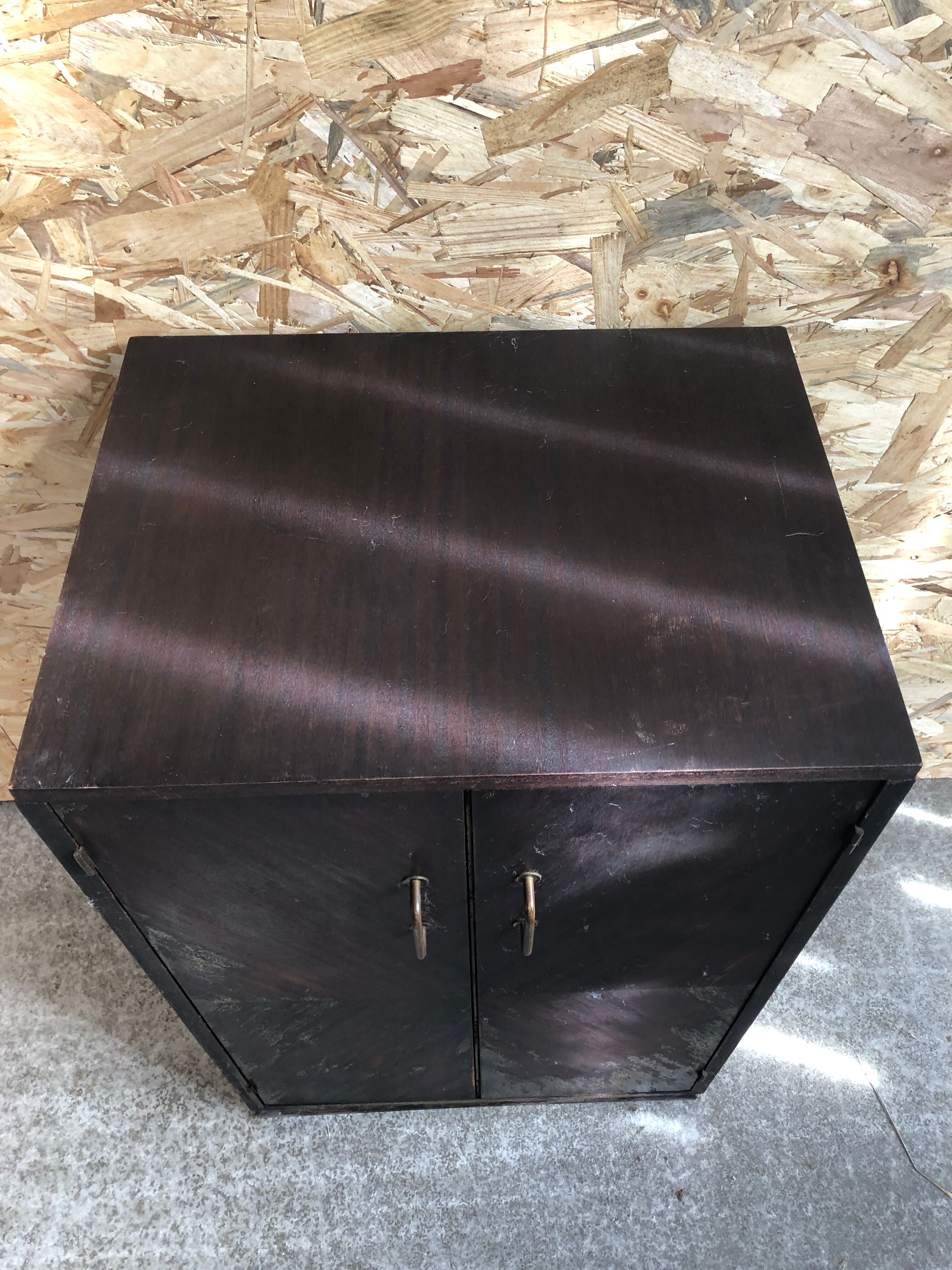 Old Hifi Furniture Vinyl Wood Veneer + Vintage Audio Interior Drawers