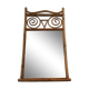 old rattan bamboo mirror owl shape vintage owl