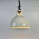 Vintage Industrial Beige Painted Pendant Lamp
