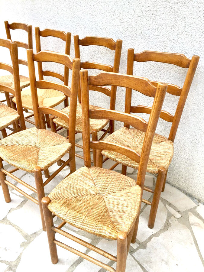 8 farm chairs, early twentieth