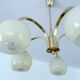 Mid Century Glass Pendant Light, 1950s