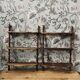 Pair of antique wooden shelves