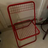 PRODUCT POP UP CHRISTMAS 2022 - Red metal folding chair