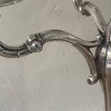 Vintage Orbisa 5-branch chandelier in silver-plated metal, Alpaca base.