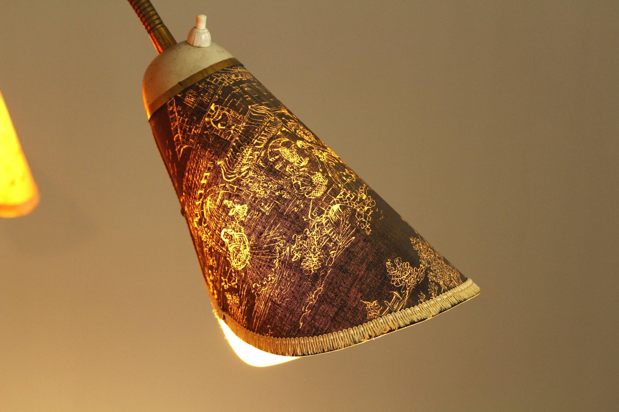 Italian Brass Three Light Floor Lamp, 1960s