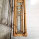 Bookcase, vintage bamboo shelf with glass shelves