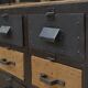 Industrial sideboard from metal and wood factory 1950