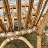 Lot de 10 chaises en rotin vintage