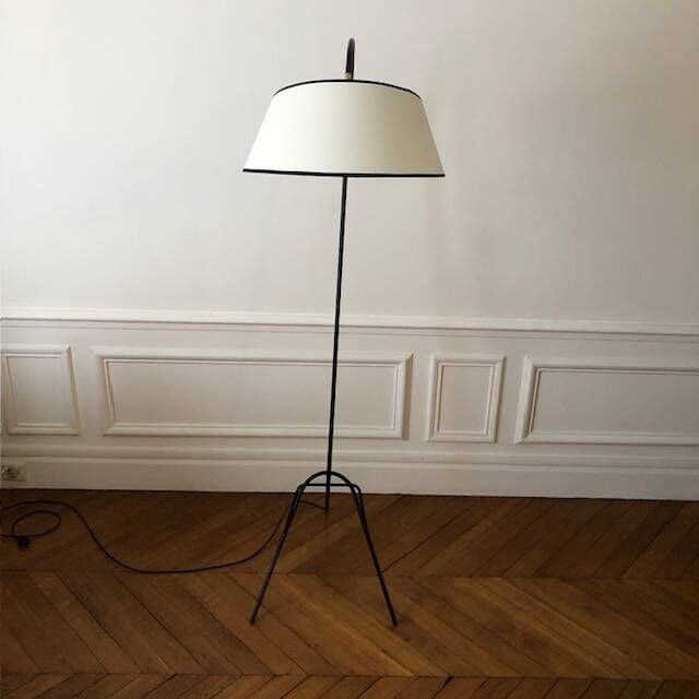 Tripod floor lamp and magazine rack 1950