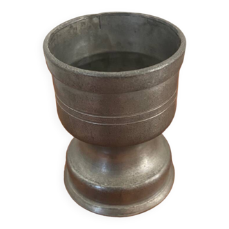 Egg cup or small pewter vase