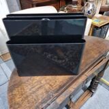 Black Kartell Magazine Rack by Giotto Stoppino
