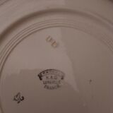 Hollow round plate in earthenware KG Lunéville model Rachel diam 28.5 cm