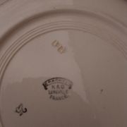 Hollow round plate in earthenware KG Lunéville model Rachel diam 28.5 cm