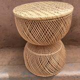 Table nomade en rotin