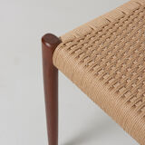 6 seagrass dining chairs by Niels Otto Møller
