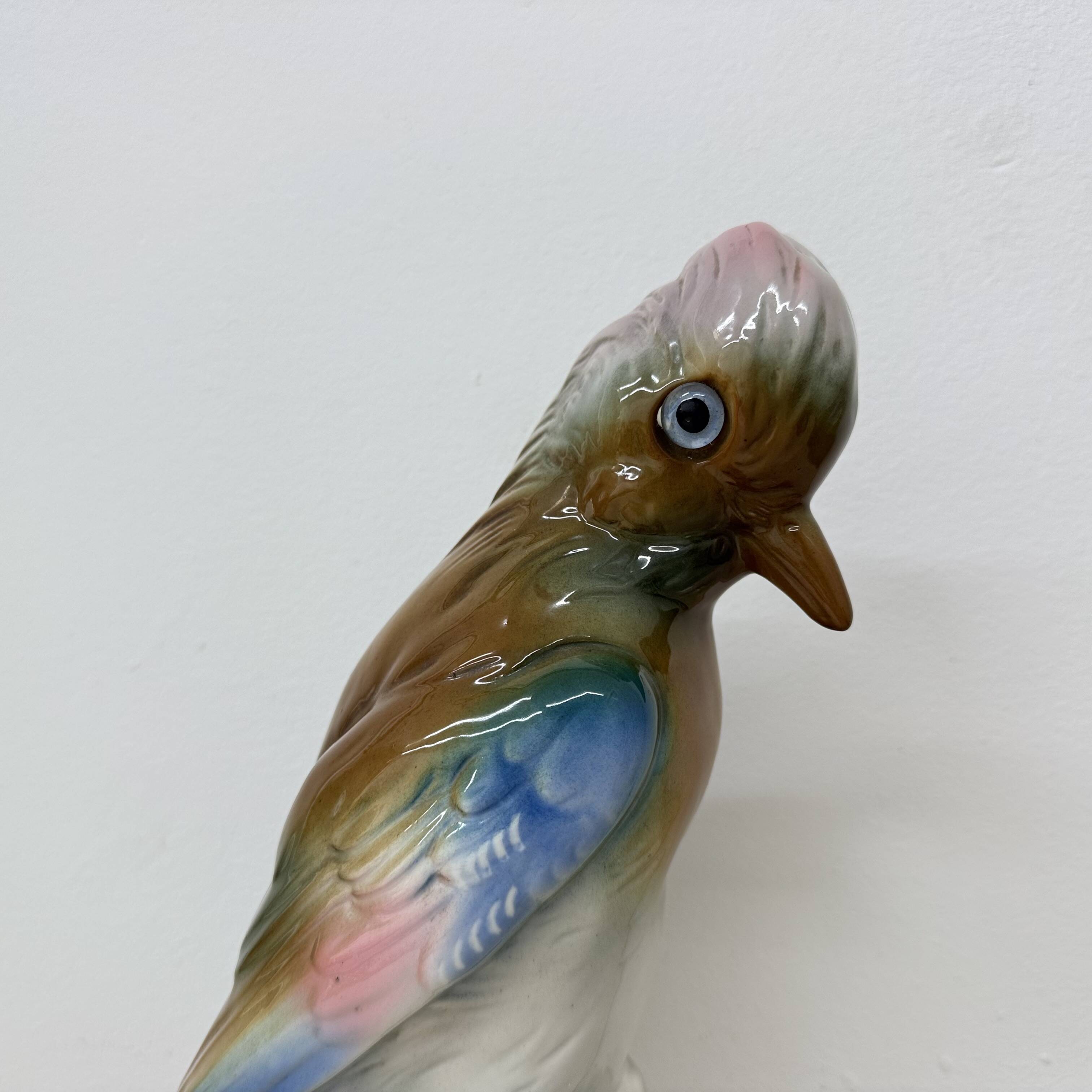 Vintage porcelain Parfume lamp bird , 1950s