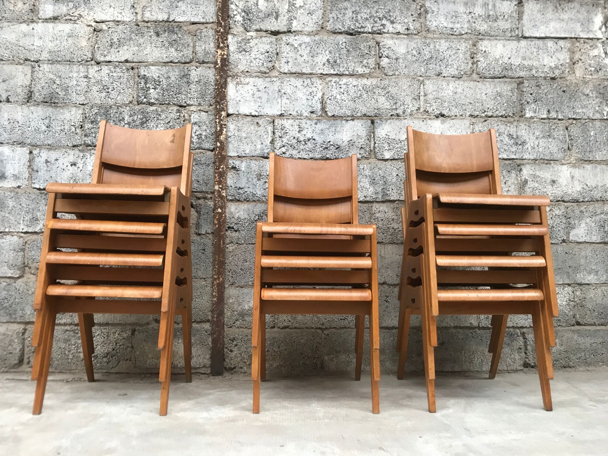 Series of 11 chairs 1950/1960