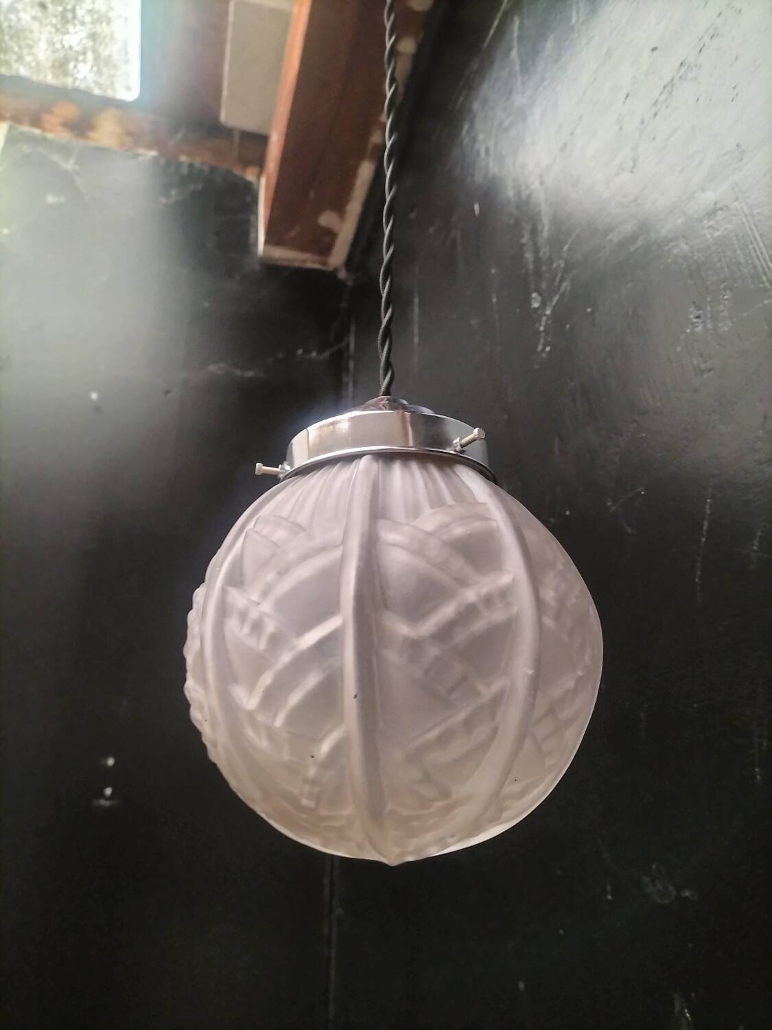 Art Deco glass pendant light