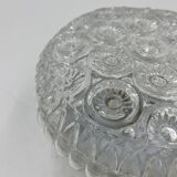 Molded glass ceiling light with relief