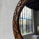 Round rattan mirror 1980