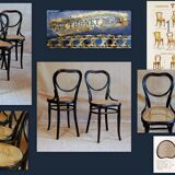 6 chairs bistro viennese Thonet 28 first 1885 ca version