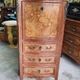 Small antique rosewood secretary with marble top ref je