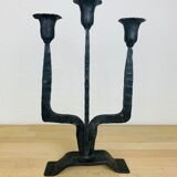 Brutalist wrought iron chandelier