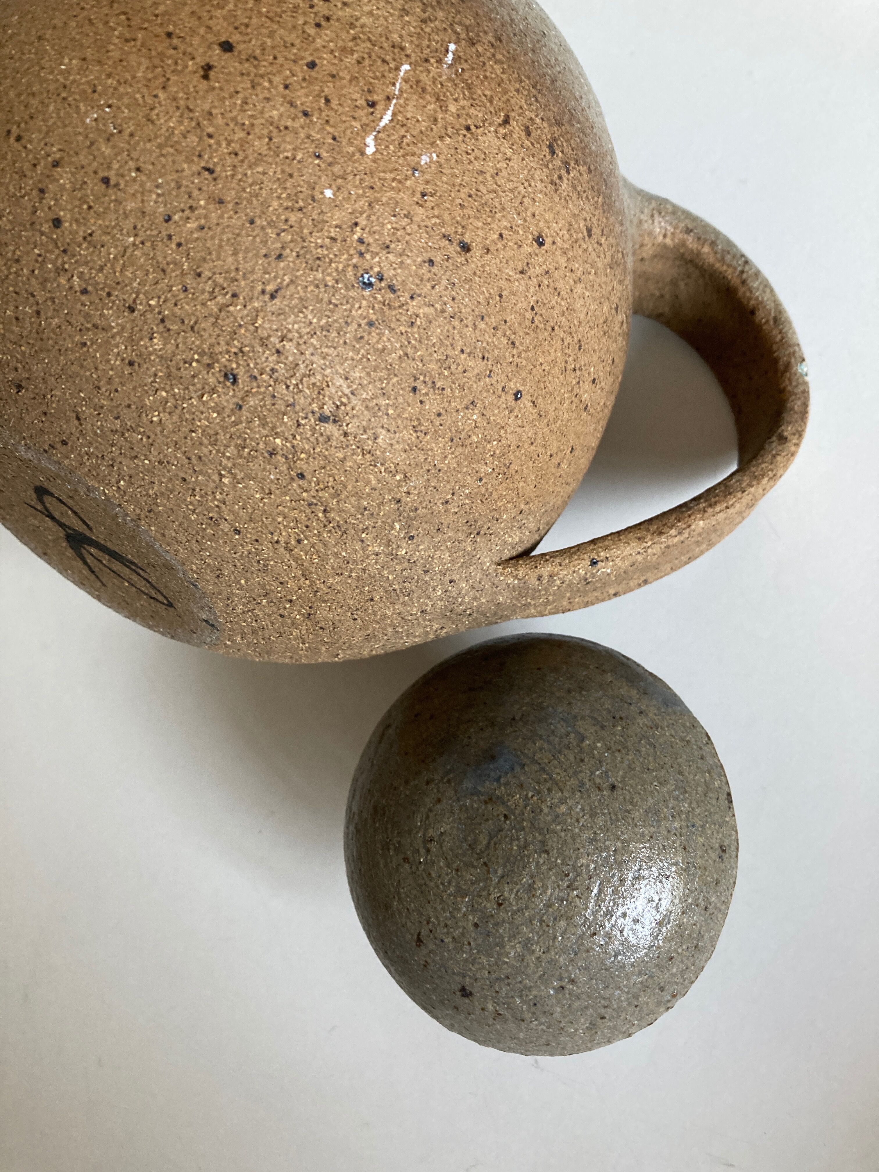 Modernist potter's sandstone teapot 1960