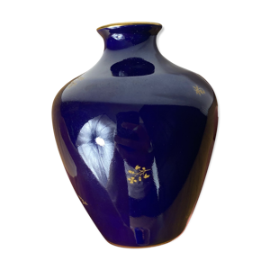 Vase balustre en porcelaine - bleu