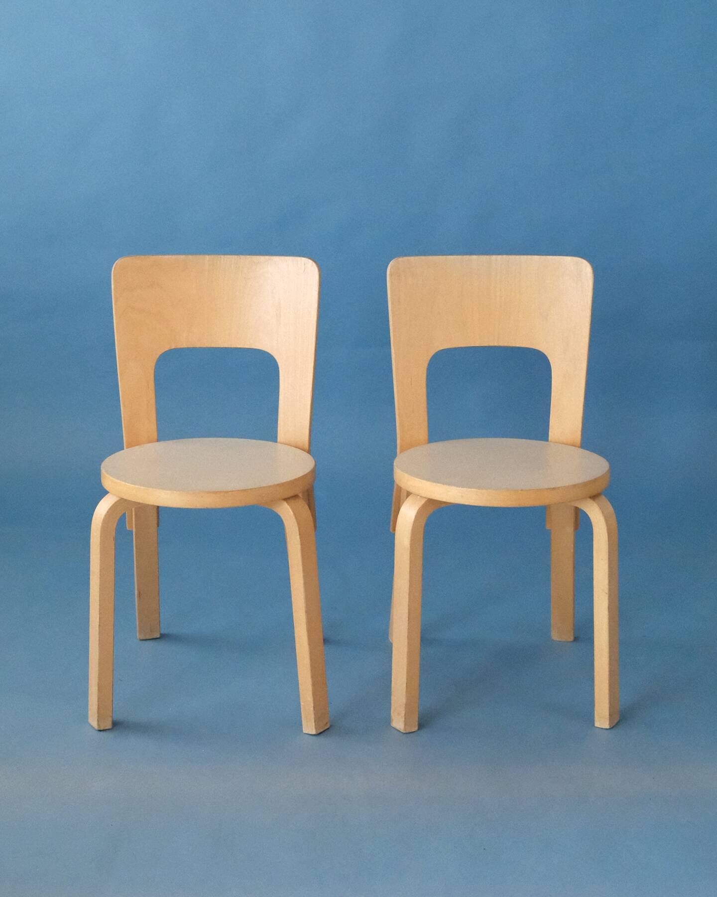 Set of 4 Chair 66, Alvar Aalto, Artek