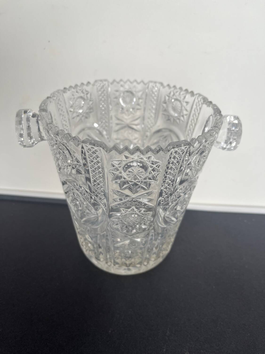 Vintage Cut Crystal Ice Bucket