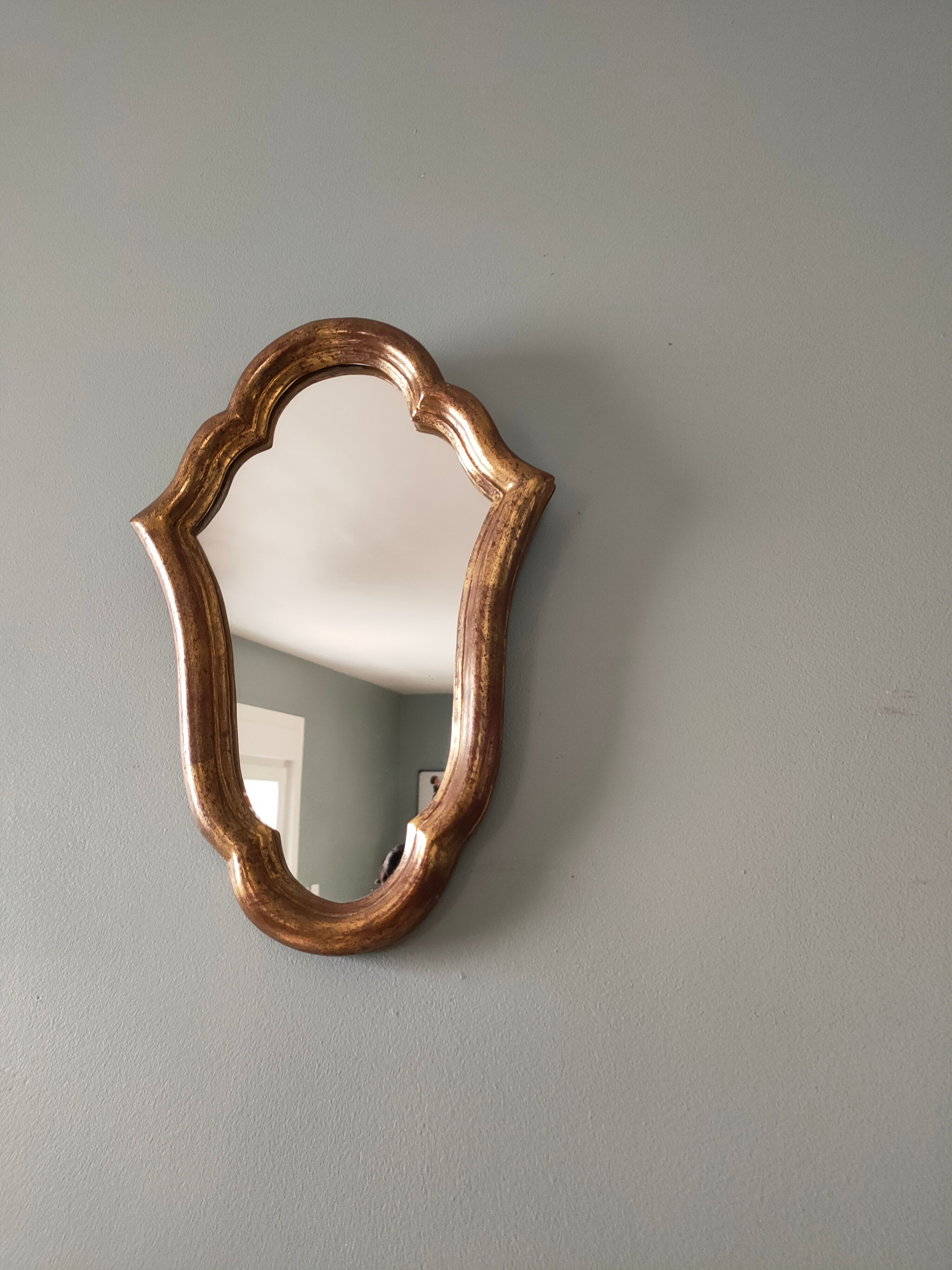 Style mirror in gilded wood