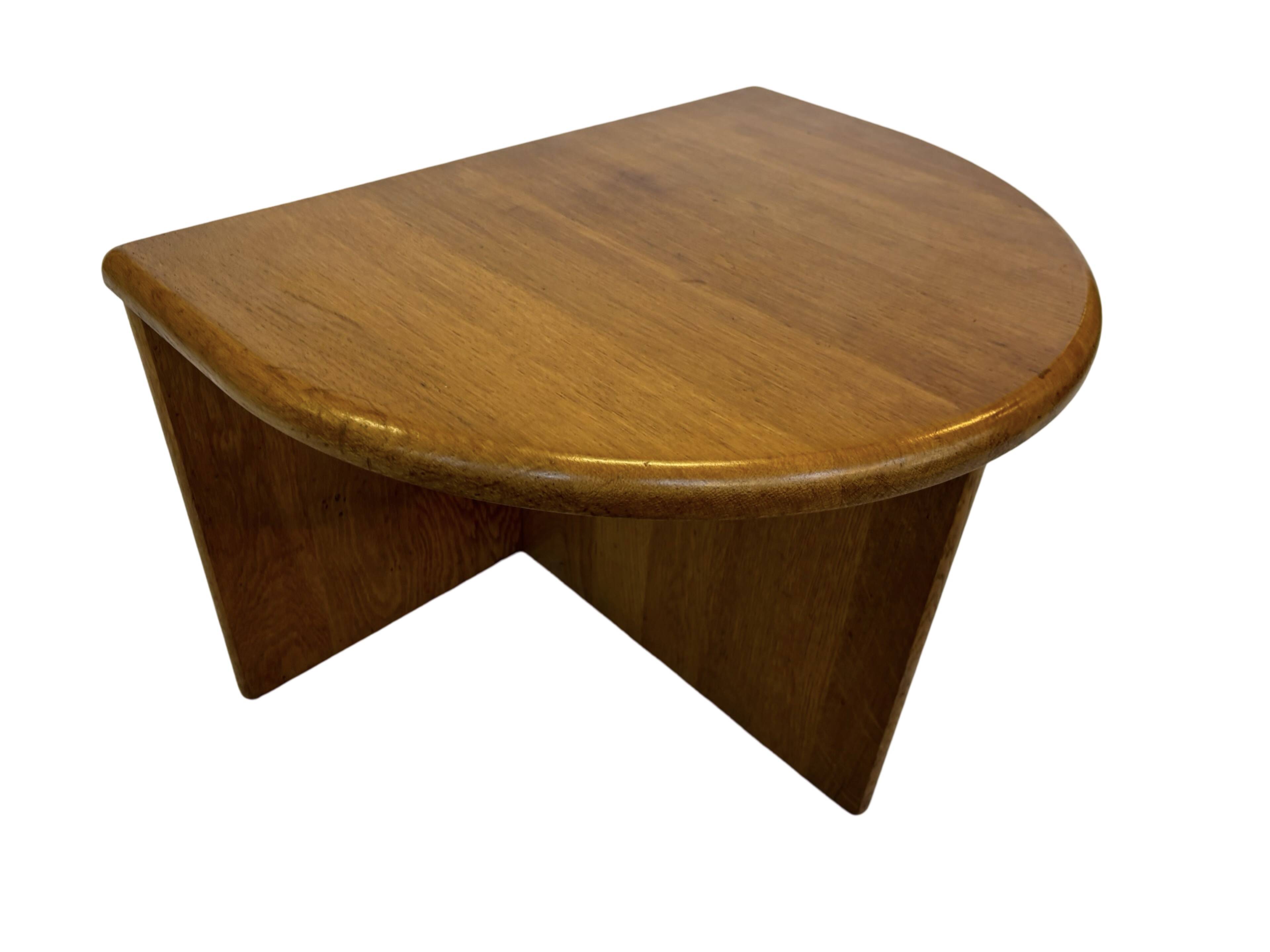 Vintage Side Table In Oak Minimalist 80's Design