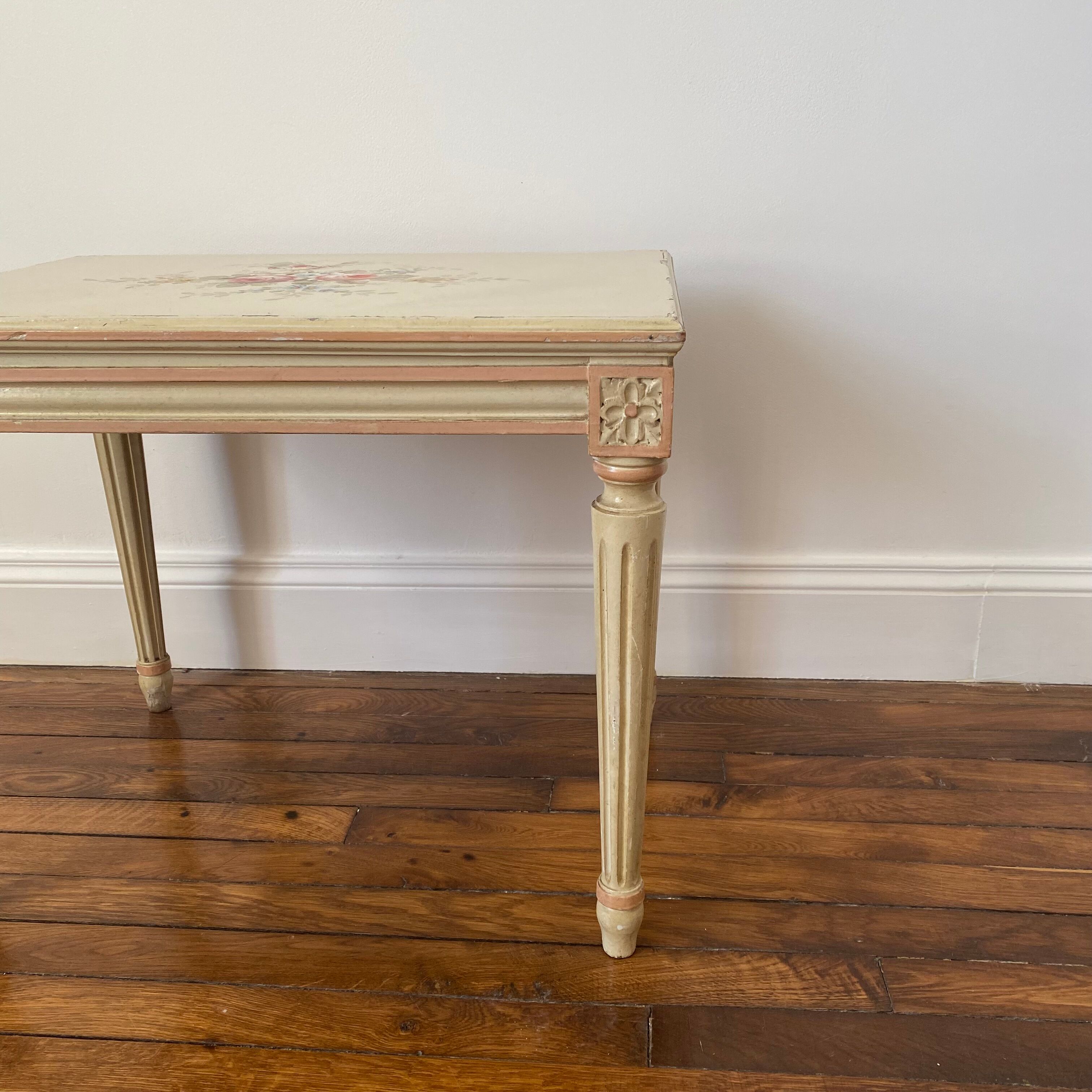 Coffee table painted louis xvi style