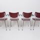 Set of 4 De Wit Dining chairs, 1960s