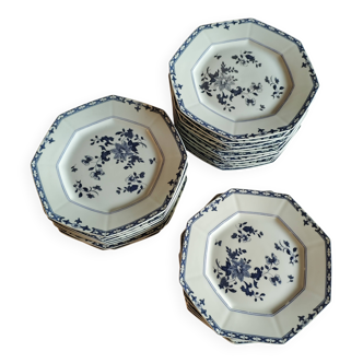 Assiettes porcelaines Raynaud décors Amphitrite compagnie des Indese des q