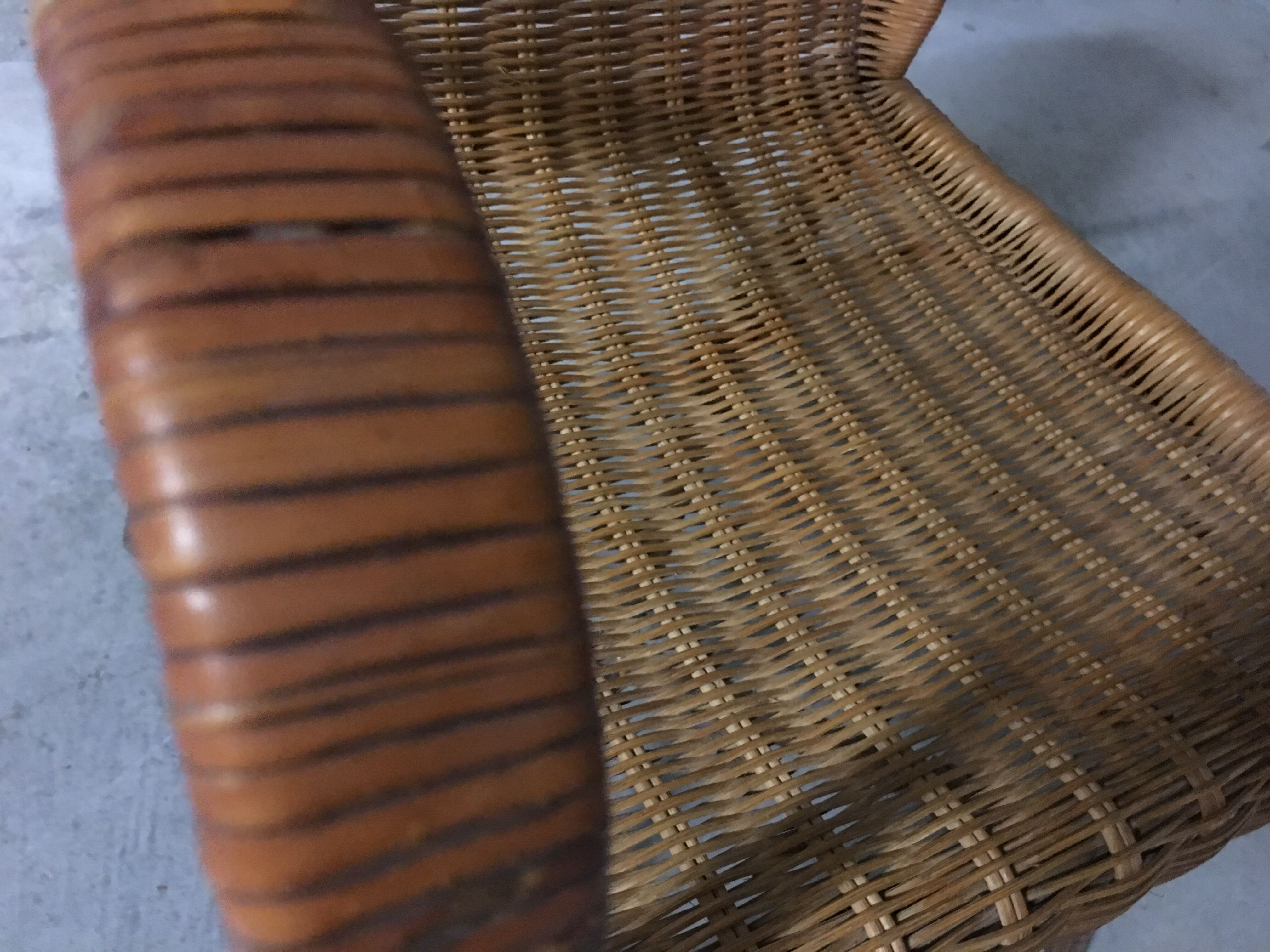 Rattan armchair 60s