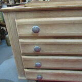 Oak chest of drawers with marble top, 1940-1950