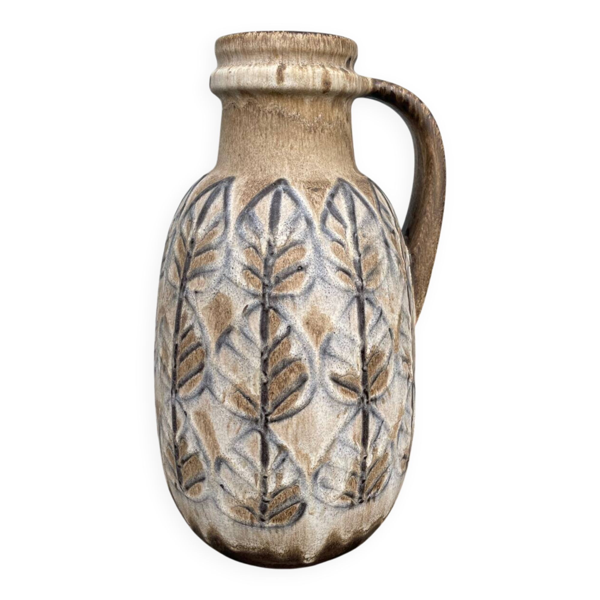 Grand vase Scheurich, fabriqué en Allemagne de l'Ouest