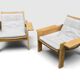 2 x Swedese "Kontra" armchairs Yngve Ekström vintage Sweden