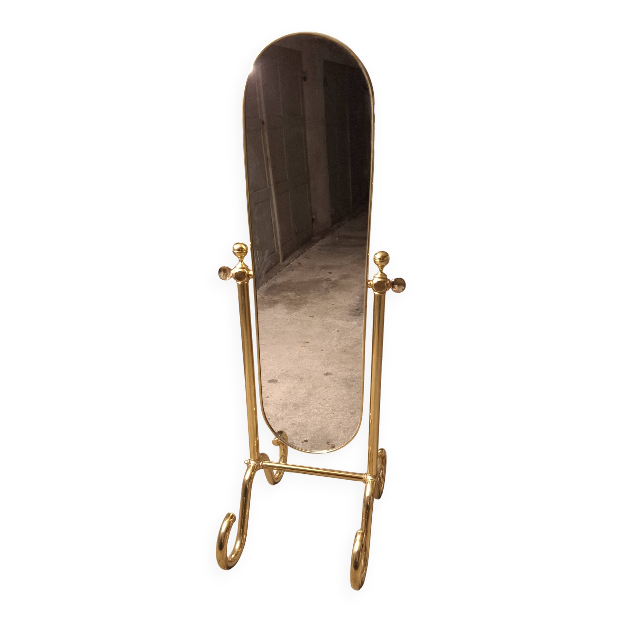 VINTAGE 70'S BRASS MIRROR