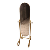 MIROIR  EN LAITON VINTAGE 70'S