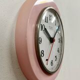 Vintage Pink East German Bakelite Wall Clock from Weimar, 1980s