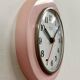 Vintage Pink East German Bakelite Wall Clock from Weimar, 1980s
