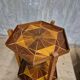 Geometric wood veneer stand, Czechoslovakia, 1960s–1970s