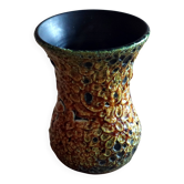 Small ceramic vase "Fat Lava" / "Sea Foam" style Vallauris